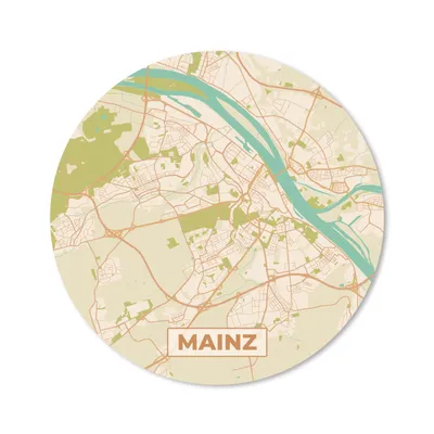 Produktbild von MuchoWow® Mauspad Mousepad Stadtplan - Mainz - Vintage - Stadtplan 20x20 cm - Mousepads - Maus Mat - Pad - Mausunterlage - Schreibtischmatte