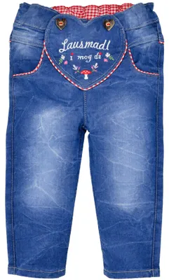 Produktbild von BONDI Baby Mädchen Jeans "Lausmadl" 86684 | Blue denim Größe: 74