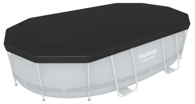 Produktbild von Bestway® PVC-Abdeckplane 418 x 230 cm, schwarz, oval