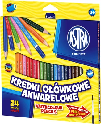 Produktbild von Astra Aquarellstifte 24 Stck + Pinsel, 312110005