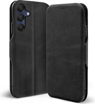Produktbild von Conie Retro Klapp Tasche für Samsung Galaxy A26 5G Kartenfach Hülle Rundumschutz in Schwarz