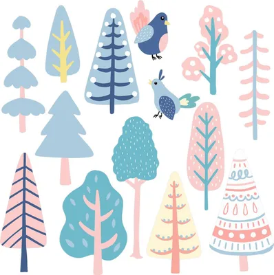 Produktbild von Wandaufkleber Kinderzimmer – Wandsticker für Baby & Kinder – Selbstklebende Wanddekoration – Abnehmbar ohne Rückstände – Deko für Mädchen & Jungen - Ein Boho-Wald mit Vögeln und Bäumen130x162 cm