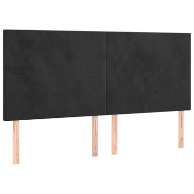 Obrázok produktu pre Čelo postele čierne 180x5x118/128 cm zamatové