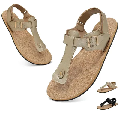 Zdjęcie produktu dla Sandały damskie typu flip-flop z paskiem na kostkę, zapewniające komfort w letnich miesiącach