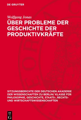 Produktbild von Über Probleme der Geschichte der Produktivkräfte