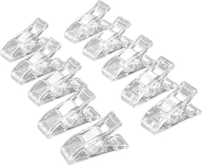 Productafbeelding van Wonderclips Stofklemmen - Naaiklemmen Stoffen - Stoffen Verbinden - Grote Houdcapaciteit - 10 stuks - Transparant
