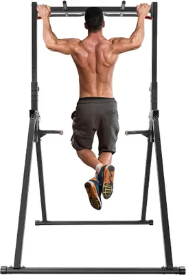 Imagen del producto de Estación triangular multifuncional para dominadas, barra de dominadas para equipos de entrenamiento de fuerza en el gimnasio doméstico, barra de dominadas ajustable en altura de 175 a 230 cm para uso en casa