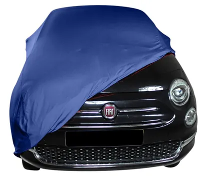 Image de Housse de voiture intérieure adaptée à Fiat 500 Housses intégrales Bleu Bâche