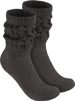 Produktbild von BRUBAKER Slouch Socken - Damen Schoppersocken für Fitness, Yoga und Workout - Sportsocken für Frauen, Anthrazit, Größe 39-42, 1 Paar