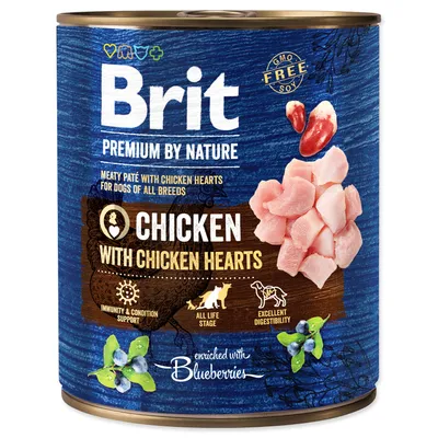 Zdjęcie produktu dla BRIT Premium by Nature Kurczak z sercami - Mokra karma dla psów - 800g