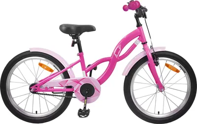 Image de Vélo enfant 18 pouces pour les 5-7 ans, rose foncé