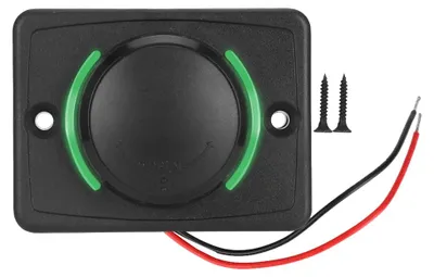 Zdjęcie produktu dla 3,1 A, 12 V/24 V DC, czarna samochodowa ładowarka z dwoma portami USB i gniazdem z diodą LED (zieloną)