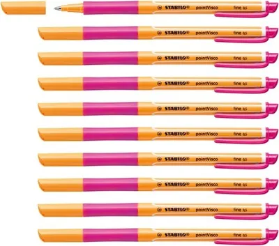 Produktbild von Tintenroller - STABILO pointVisco - 10er Pack - pink