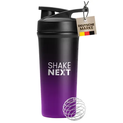 Produktbild von ShakeNext® Premium Edelstahl Shaker 700ml (Lila-Schwarz)