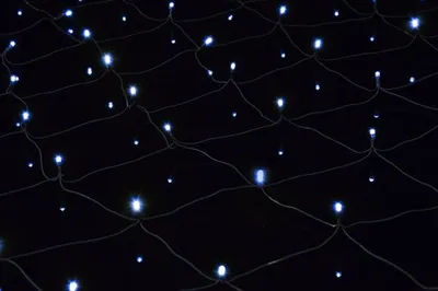 Zdjęcie produktu dla Siatka świetlna LED 160 biała zimna 2x2m zasilanie bateryjne timer zewnętrzny BA11754
