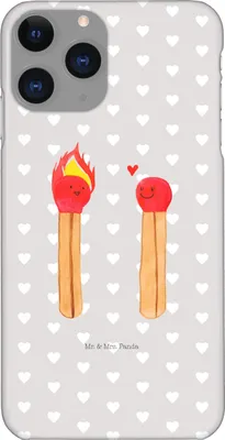 Produktbild von Mr. & Mrs. Panda Iphone 11 Pro Handyhülle Streichhölzer - Grau Pastell - Geschenk, Liebesbeweis, Freundin, Premium Kunststoff, Handy Case, Liebesgeschenk