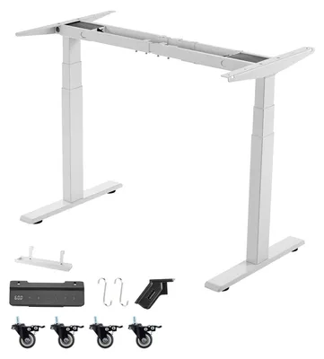 Höhenverstellbares Schreibtischgestell, Doppelmotor, 100-180 cm, 3 Speicher