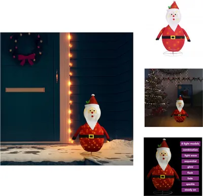 Immagine prodotto di vidaXL Decorazione natalizia Babbo Natale LED in tessuto 60 cm - Luci di Natale