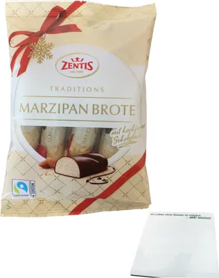 Produktbild von Zentis Marzipan Brote 4x25g (100g Beutel) + usy Block