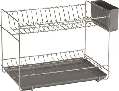 Produktbild von Sauvic Geschirr-abtropfgestell Aus Edelstahl Silber L Silber L