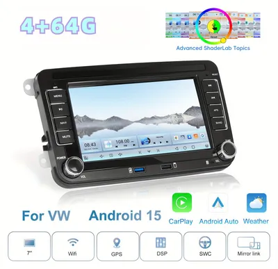 Obrázek produktu pro Autorádio - Android autorádio - Multimediální přehrávač do auta - GPS navigace - Rádio 1 DIN