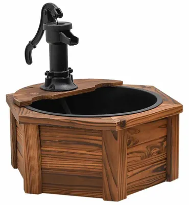 Immagine prodotto di vidaXL Fontana da giardino con pompa 57x57x53 cm in legno massiccio d'abete