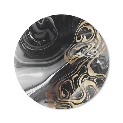 Produktbild von MuchoWow® Mauspad Mousepad Marmor - Kupfer - Weiß - Schwarz 20x20 cm - Mousepads - Maus Mat - Pad - Mausunterlage - Schreibtischmatte