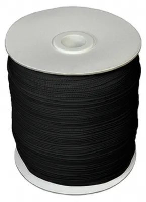 Schwarzes Nähgummi 5mm auf 200m Rolle, elastisches Gummiband für Kleidung.
