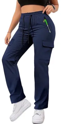 Productafbeelding van Dames Cargo Broek met Ritszakken, Stretchmateriaal