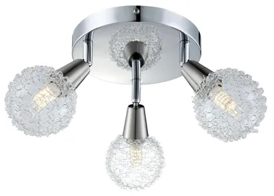 Produktbild von LED Deckenleuchte, Chrom, klar, ALU-Kugelgeflecht, H 20 cm