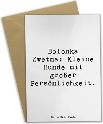 Produktbild von Mr. & Mrs. Panda babykarte Spruch Bolonka Zwetna Charme - Weiß - Geschenk, Hunderassen, kleine Hunde, osterkarten, Klappkarte, charmante, Charakter, Hund, Grußkarten