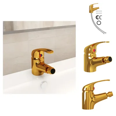 Immagine prodotto di vidaXL Miscelatore per bidet bagno Golden 13x12 cm - Rubinetteria