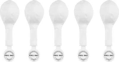 Zdjęcie produktu dla Balony świecące LED 30 cm, białe, 5szt