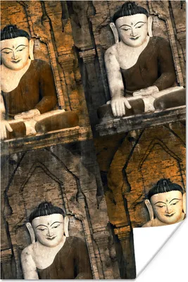 Produktbild von MuchoWow® Poster Buddha - Mönch - Meditation 120x180 cm - Kunstposter