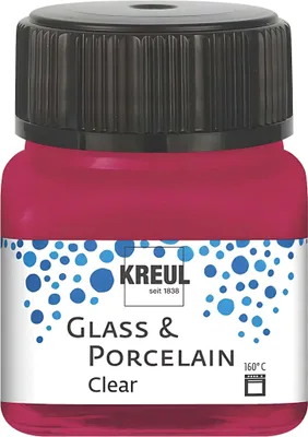 Produktbild von KREUL Glass & Porcelain Farbe Clear weinrot 20ml Glas