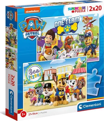 Image de Clementoni Legpuzzel Super Color PAW Patrol, 2x20st.