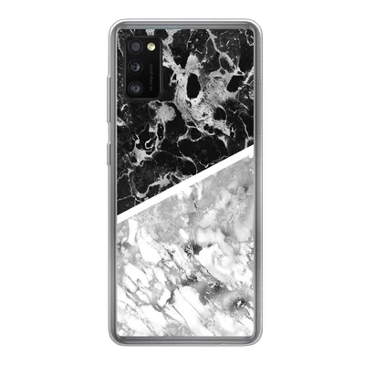 Produktbild von MuchoWow® Handyhülle Schutzhülle Hülle für Samsung Galaxy A41 Marmor - Schwarz - Weiß - Luxus Silikon Softcase Handy Hülle - Mobiltelefon