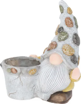 Produktbild von Blumentopf Gartenzwerg aus Zement für den Garten, 25,5 x 19 x 30 cm