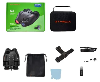 Zdjęcie produktu dla Lornetka noktowizyjna, 5-krotny zoom cyfrowy, wysoka rozdzielczość 1080p, N4