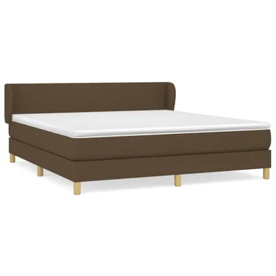 Produktbild von Boxspringbett mit Matratze Dunkelbraun 160x200 cm Stoff