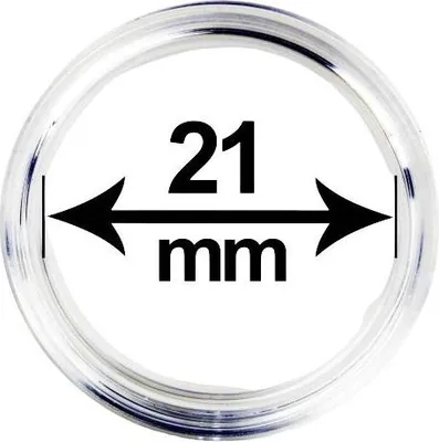 Obrázek produktu pro Kapsle (pouzdro) na mince, vnitřní průměr 21 mm