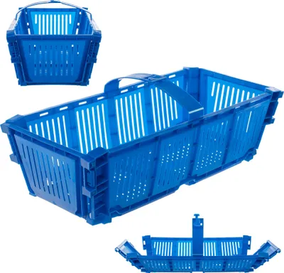 Zdjęcie produktu dla KADAX Łubianka koszyk składany na owoce, truskawki, plastikowy 2 kg