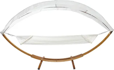 Produktbild von Hängematte mit Gestell Lärchenholz Hängematten Hängesitz Hängemattenset Outdoor Stabhängematte 415cm