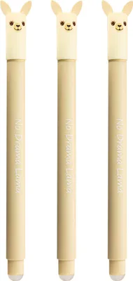 Obrázok produktu pre EBERHARD FABER 599015 - Rollerball stierateľná lama, 3 perá Animal Erase it, gélové pero modré 0,7 mm