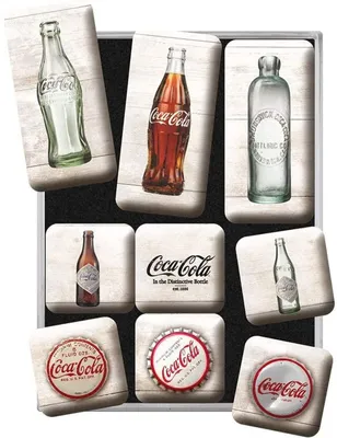 Produktbild von Nostalgic-Art - 9tlg. Magnetset - Coca-Cola - Bottle Timeline