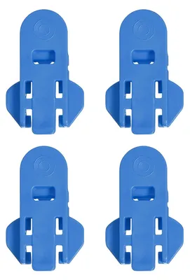 Dosenöffner 4er-Set, Kunststoff, blau, 54 x 33 x 6 mm