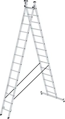 Produktbild von Sprossen-Mehrzweckleiter 2-teilig mit nivello®-Traverse 2x14 Sprossen