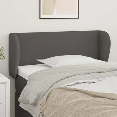 Produktbild von The Living Store Kopfteil mit Ohren Grau 83x23x78/88 cm Kunstleder