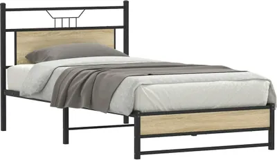 Immagine prodotto di vidaXL Struttura letto senza materasso rovere Sonoma 100x200 cm materiale a base di legno