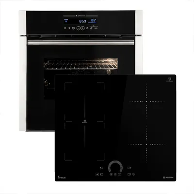 Produktbild von Autarkes Herdset: 60cm Einbaubackofen EB8016ED + 59cm Induktionskochfeld IH85901FZ | Katalyse | Drehspieß | Pizzafunktion | Grill | Heißluft | Teleskopauszüge | Automatik-Timer | SET8016IH592FZ